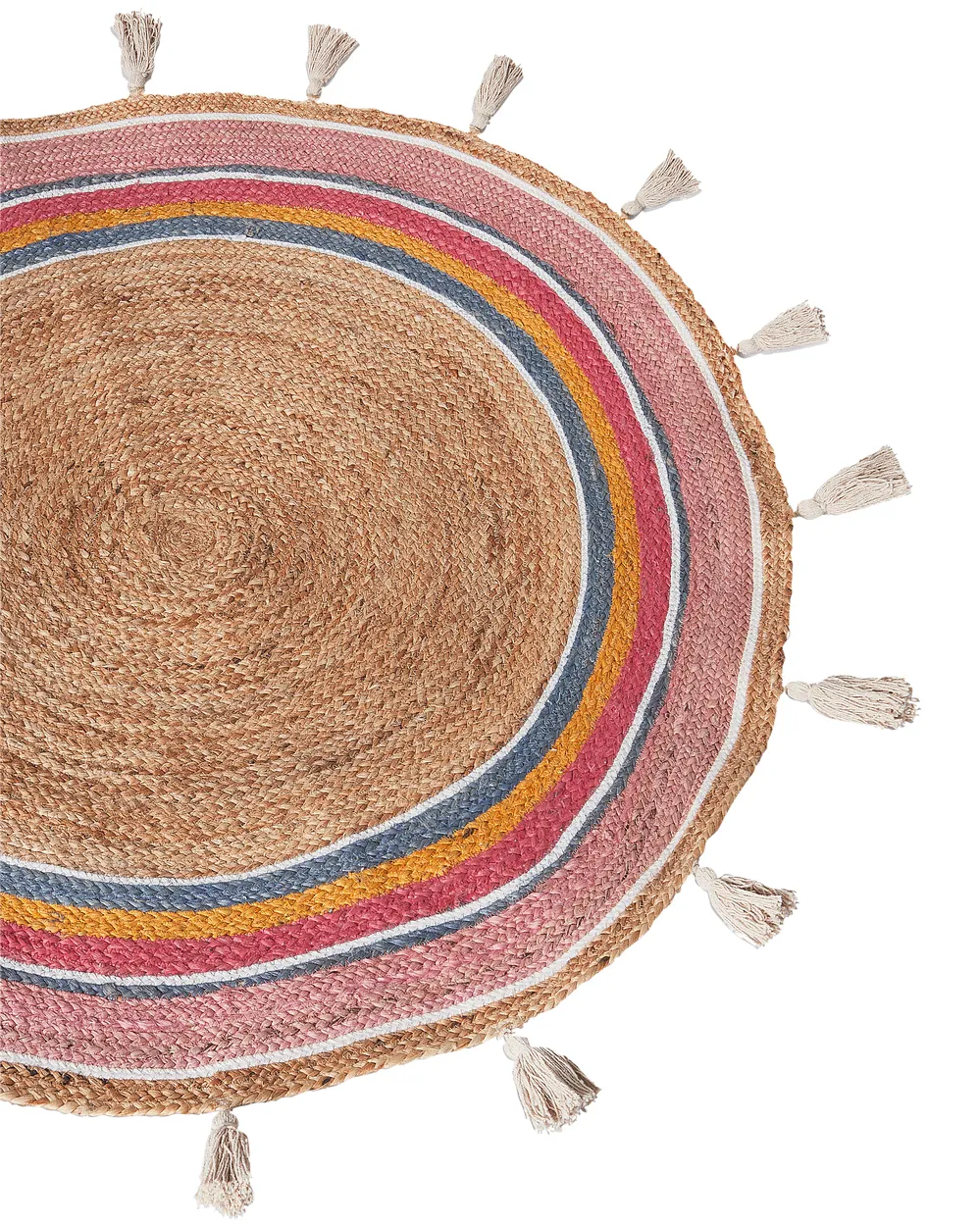 Kinderteppich ZANAVI Bunt ø 120 cm Jute_906532
