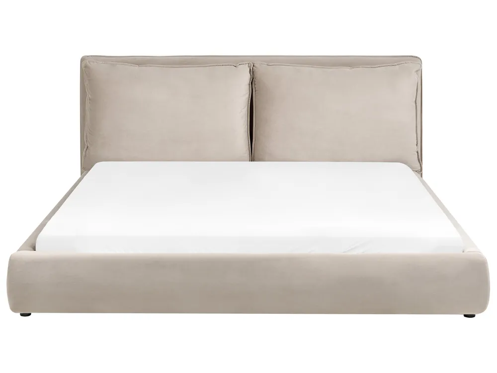Bed Velvet BAJONNA 180 x 200 cm (EU Super King) Taupe_1010785