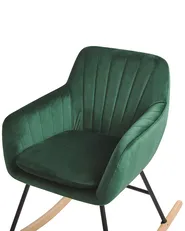 Poltrona a dondolo LIARUM Velluto Verde smeraldo_800198