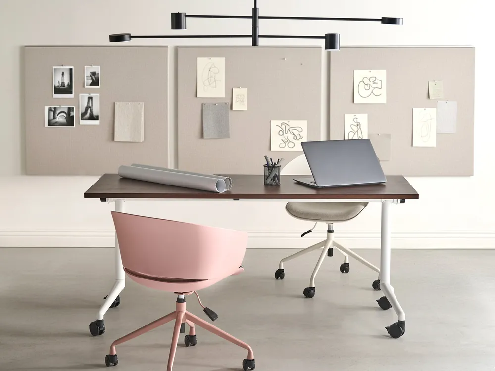 Foldable Office Desk CAVI 160 cm 60 cm Dark Brown