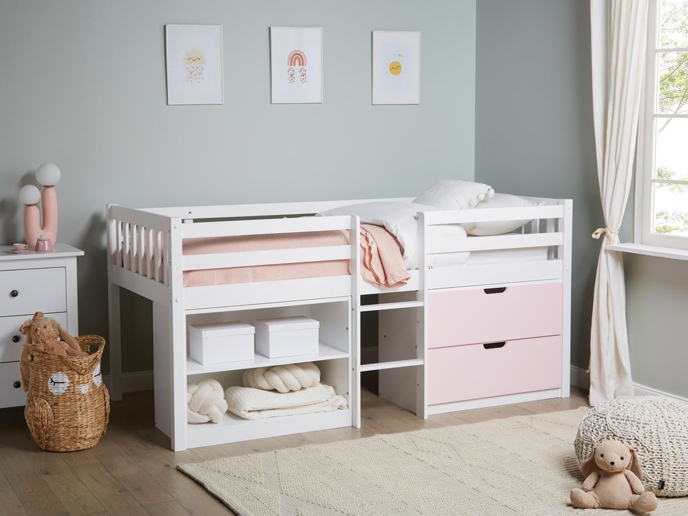 Pink Mid Sleeper Storage Bed Very Home Aspen Mid Sleeper Bed Frame