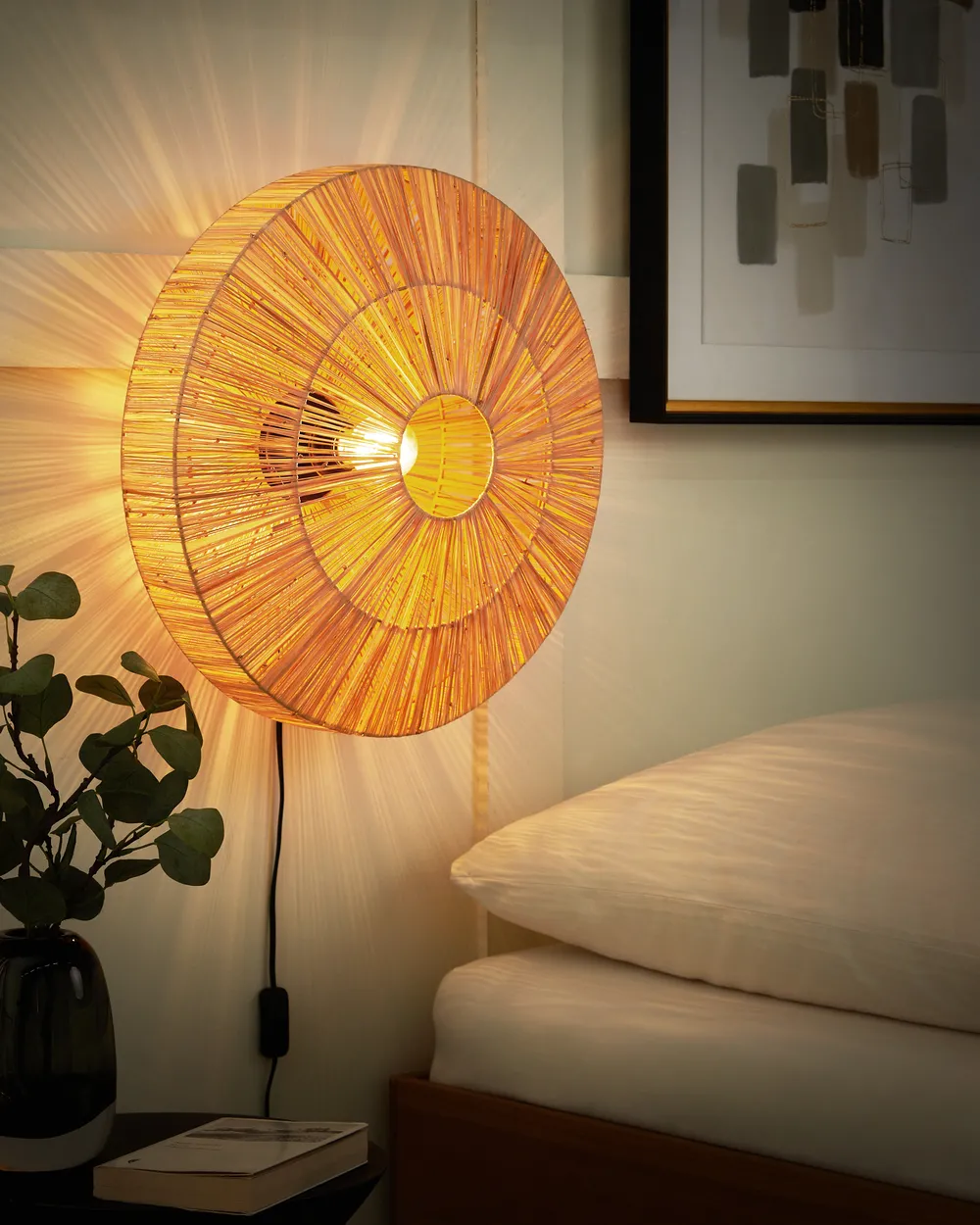 Lampa ścienna LUMUT Plecionka Naturalny