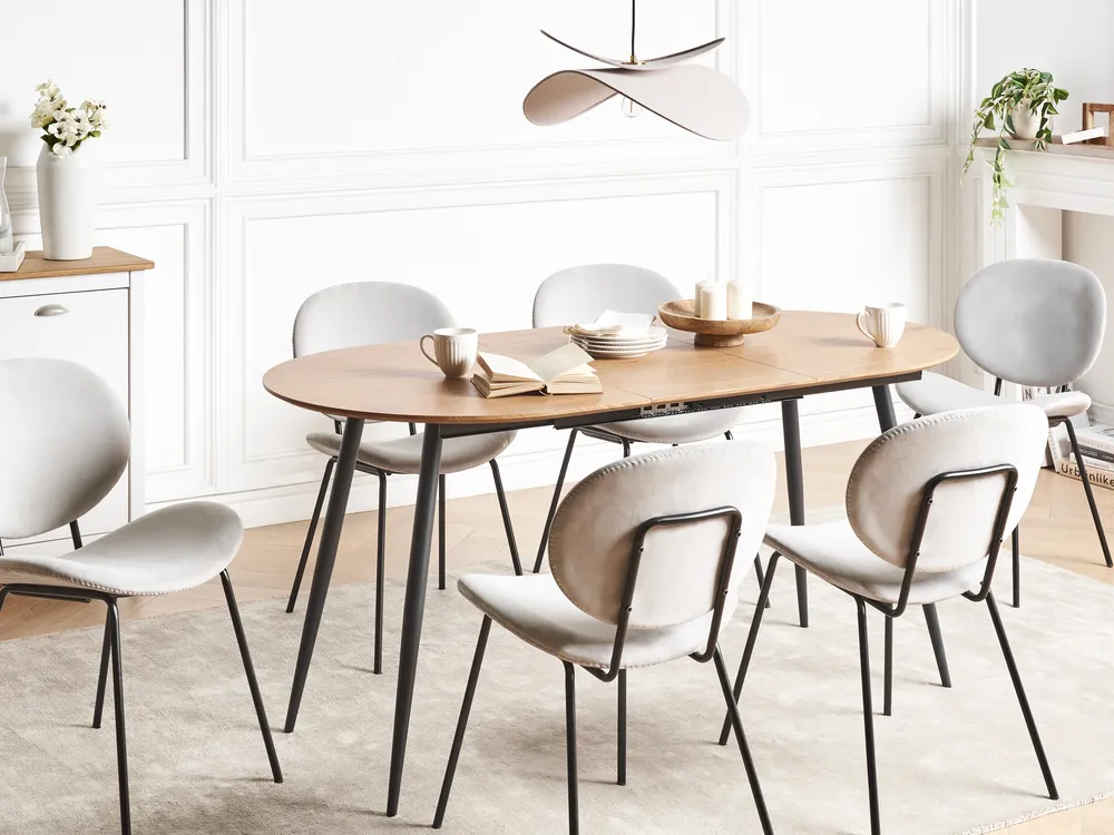 Tavolo da pranzo estensibile CLAVET Marrone chiaro 120/160 cm 80