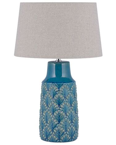 Keramická stolní lampa modrá THAYA