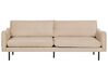Sofa Set Samtstoff beige 4-Sitzer mit Ottomane VINTERBRO_897459