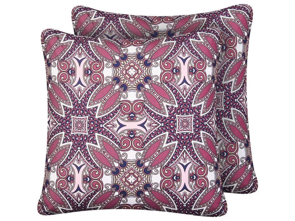 Set of Outdoor Cushions MIRAGE Oriental Pattern 45 x 45 cm
