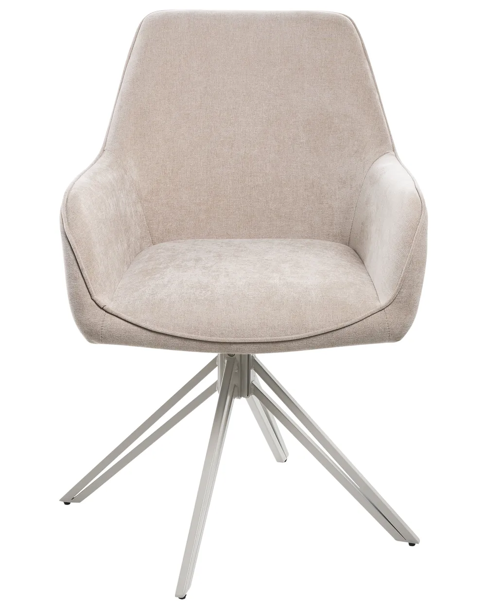 Set of 2 Dining Chairs JODAR Fabric Beige_1077883