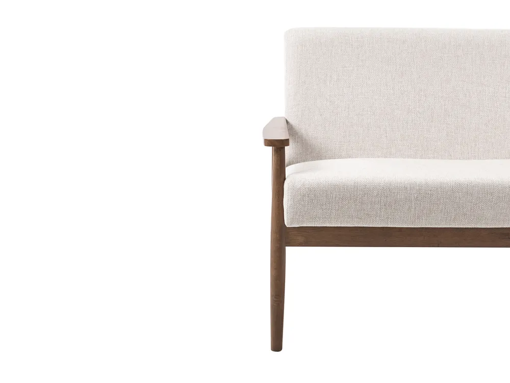 Sofa 3 Seater ESRUM Fabric Dark Brown/ Beige_1015813