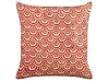 Throw Cushion RHUS 45 x 45 cm Cotton Red Geometric Pattern