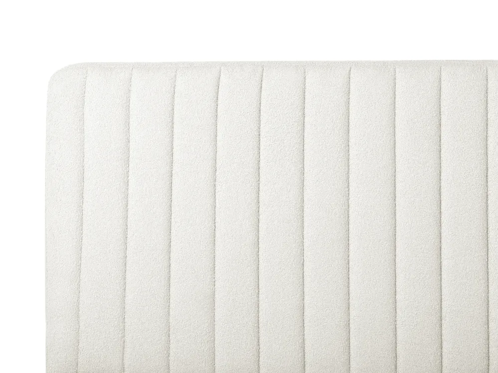 Bed Boucle LUNAN 140 x 200 cm (EU Double) Off-White_960750