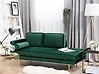 Chaise longue izquierda MIRAMAS Terciopelo Verde esmeralda