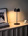 Kabellose LED Tischlampe GUDER mit Dimmer Metall Schwarz