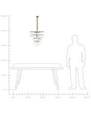 Chandelier CARAVELI Glass Brass_1005186
