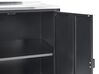 2 Piece Outdoor Kitchen Cabinet Set with Sink Black VILAMA_872523