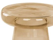 Set of 2 Side Tables LAGUNA/CALDERA Glass Golden Brown_883285