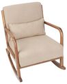 Fauteuil à bascule en tissu beige SKOVDE_927219