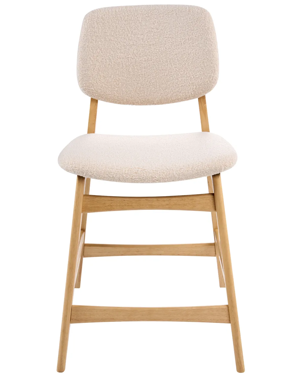 Set di 2 sedie alte ELAINE Bouclé Marrone chiaro/Beige_1060282