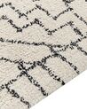 Cotton Area Rug 140 x 200 cm Beige and Black ZEYNE_840038