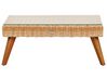 Lounge Set Rattan hellbraun 4-Sitzer Auflagen cremeweiß VITTORIA_930716