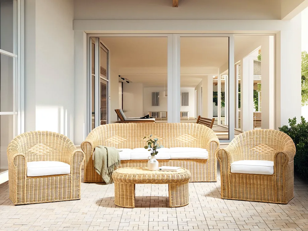 Rattan seating set discount