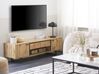 Mueble TV de madera clara/negro 160 x 40 cm BOISO_820756