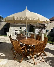 Ombrellone da esterno 245 cm MINOA Beige_977961