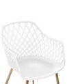 	Conjunto de 2 sillas de comedor blanco/madera clara NASHUA_775300