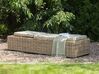 Gartenliege Rattan naturfarben Auflage taupe PALESE_928112