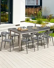 Set di 8 sedie da pranzo GUBBIO Grigio_862356
