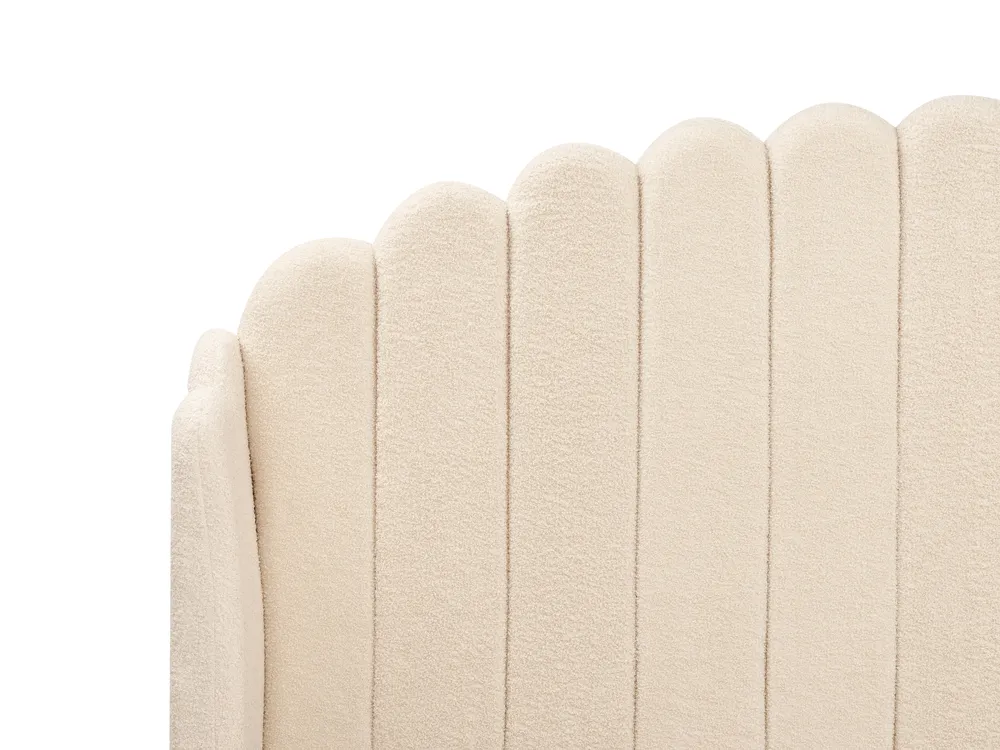 Bett mit Lattenrost Bouclé AMBILLOU 140 x 200 cm Beige_967220