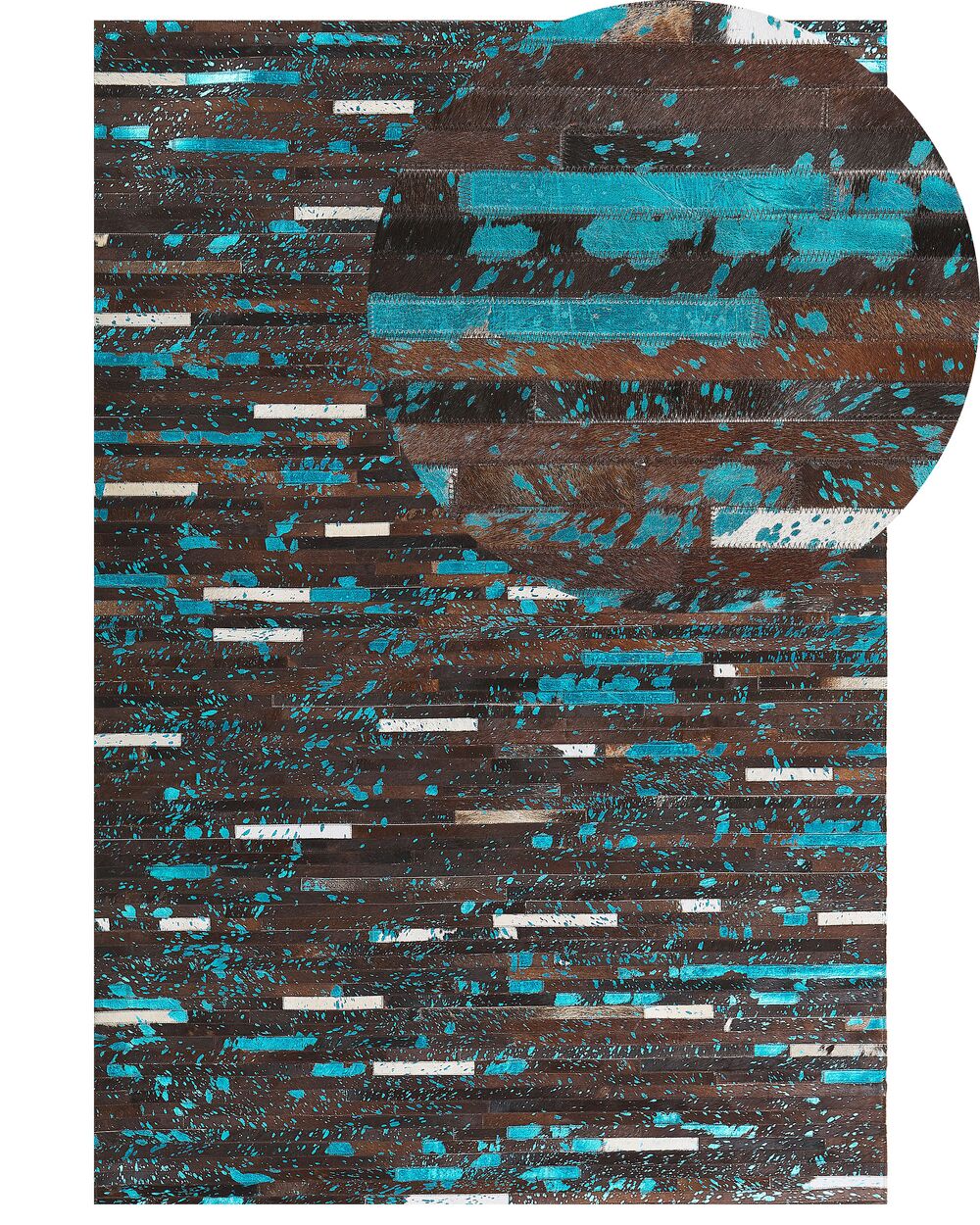 Rug KISIR Dark Brown 140 x 200 cm Leather