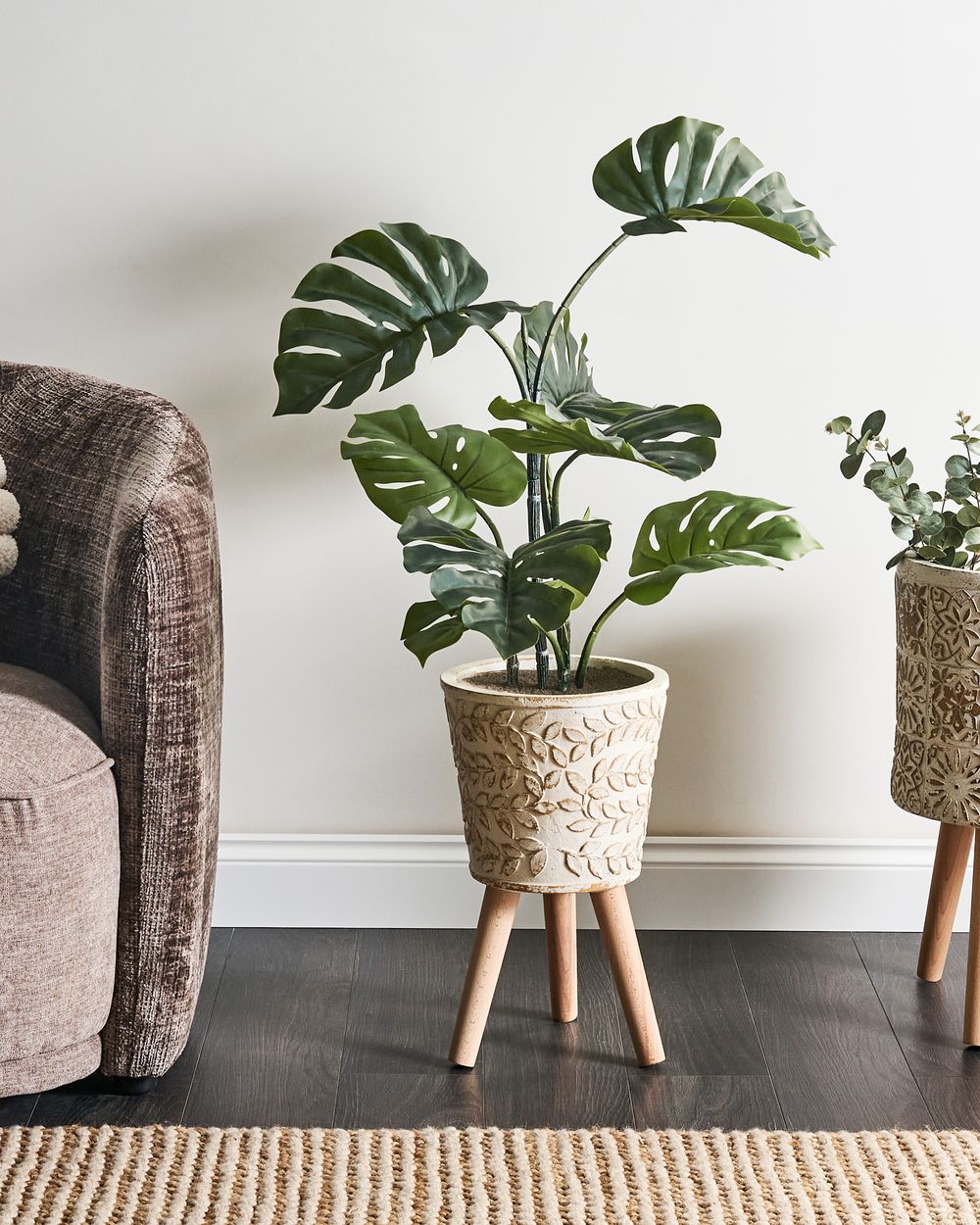 Suport ghiveci de plante ALIARTOS 26 cm Alb-murdar
