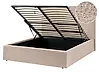 Ottoman Bed LORIENT Boucle Beige 140 x 200 cm (EU Double)