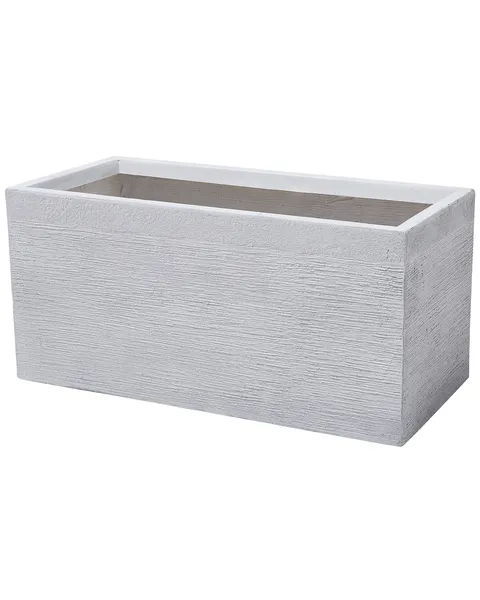 Beliani Fioriera In Cemento Sintetico Grigio – Base In Legno – Quadrata 30x30 Cm – Vaso Rialzato Per Interni – Design Minimal Industrial - 3