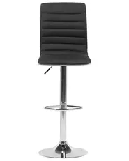 Set of 2 Bar Chairs LUCERNE Swivel Black_685919
