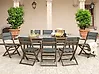 Extending Garden Dining Table CESANA 180/240 cm 100 cm Acacia Wood Dark Brown