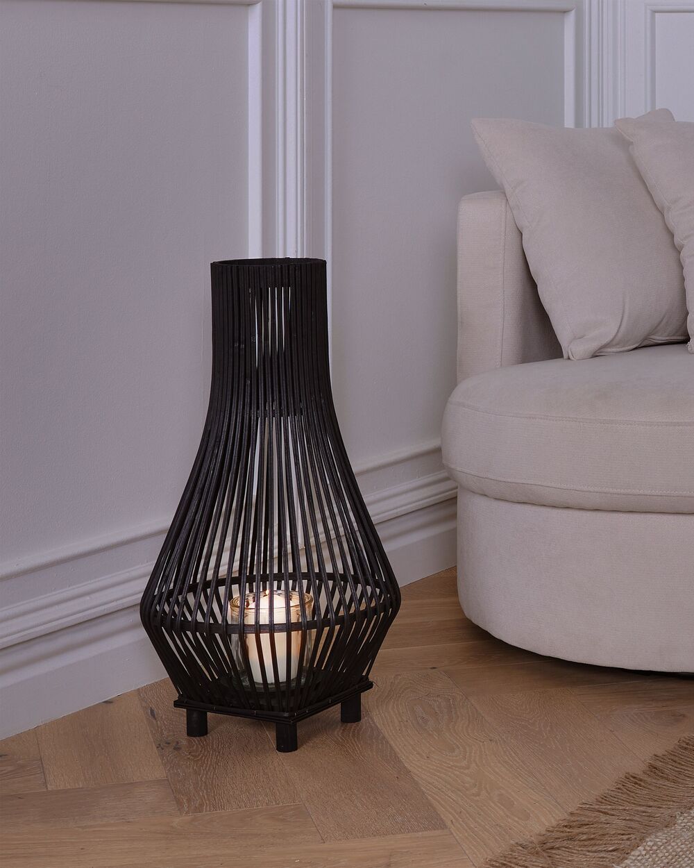 Lanterne LEYTE 58 cm Bambus Sort