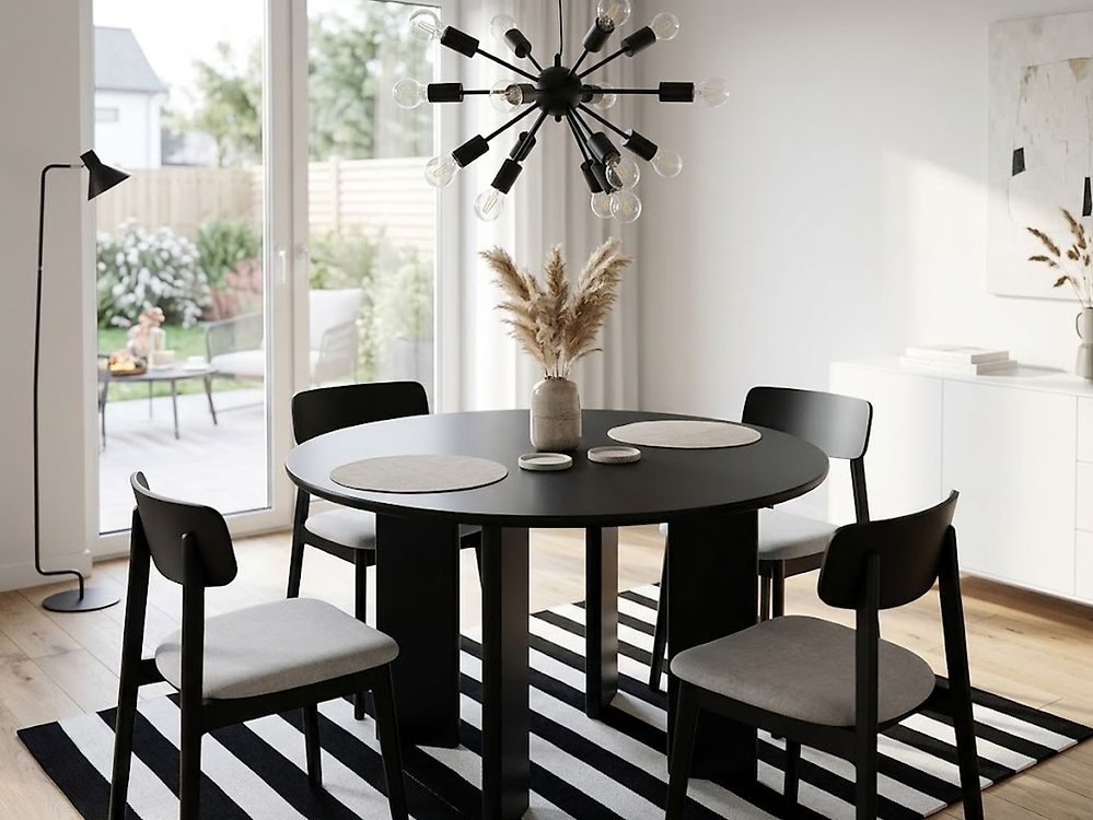 Table de repas COSMO Noir 120 cm 120 cm