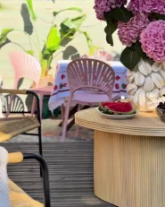 Set of 2 Coffee Tables SALANTI with Storage Rattan Natural_1008895