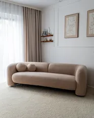 Sofa 3 Seater LEIREN Boucle Beige_973141