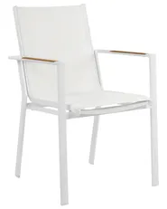 Set of 4 Garden Chairs BUSSETO Metal White_922748