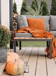 Garden Corner Sofa with Table 4 Seater PIENZA II Modular Grey Right Hand_810511