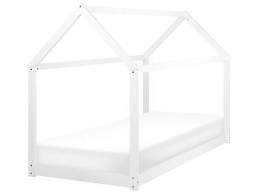 Wooden Kids House Bed EU Single Size White TOSSE