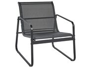 Beliani Gartensofa Set 4-Sitzer - Industriell Schwarz Mit Glastisch