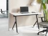 Folding Office Desk with Casters 120 x 60 cm White and Black BENDI_922194
