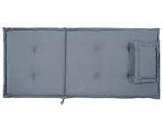 Set da pranzo da giardino 6 posti JAVA con cuscini Legno d'acacia Blu_802688