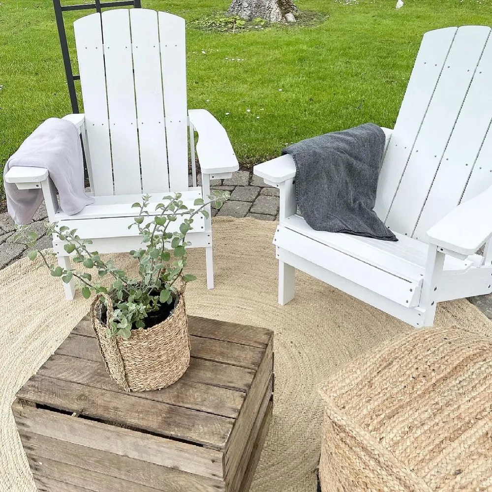 Sedia da giardino ADIRONDACK Bianco_804626