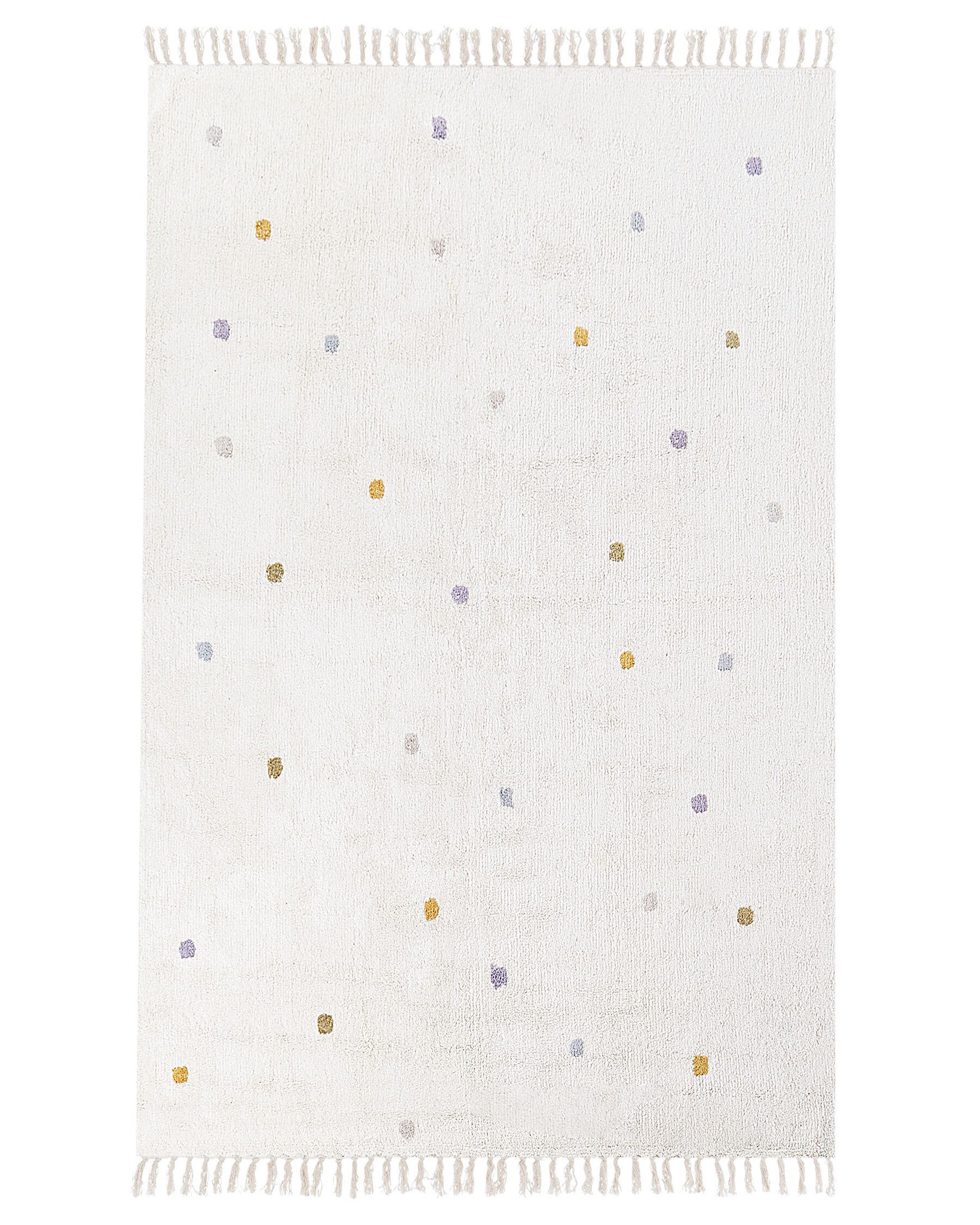 Tapis 140 x 200 cm en coton blanc cassé ASTAF_908022