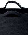 Conjunto de 2 cestas de algodón negro 30 cm PANJGUR_846437