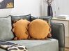 2 bawełniane poduszki dekoracyjne z frędzlami ⌀ 45 cm pomarańczowe MADIA_903829
